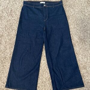 LOFT Dark Wash Culottes, size 8